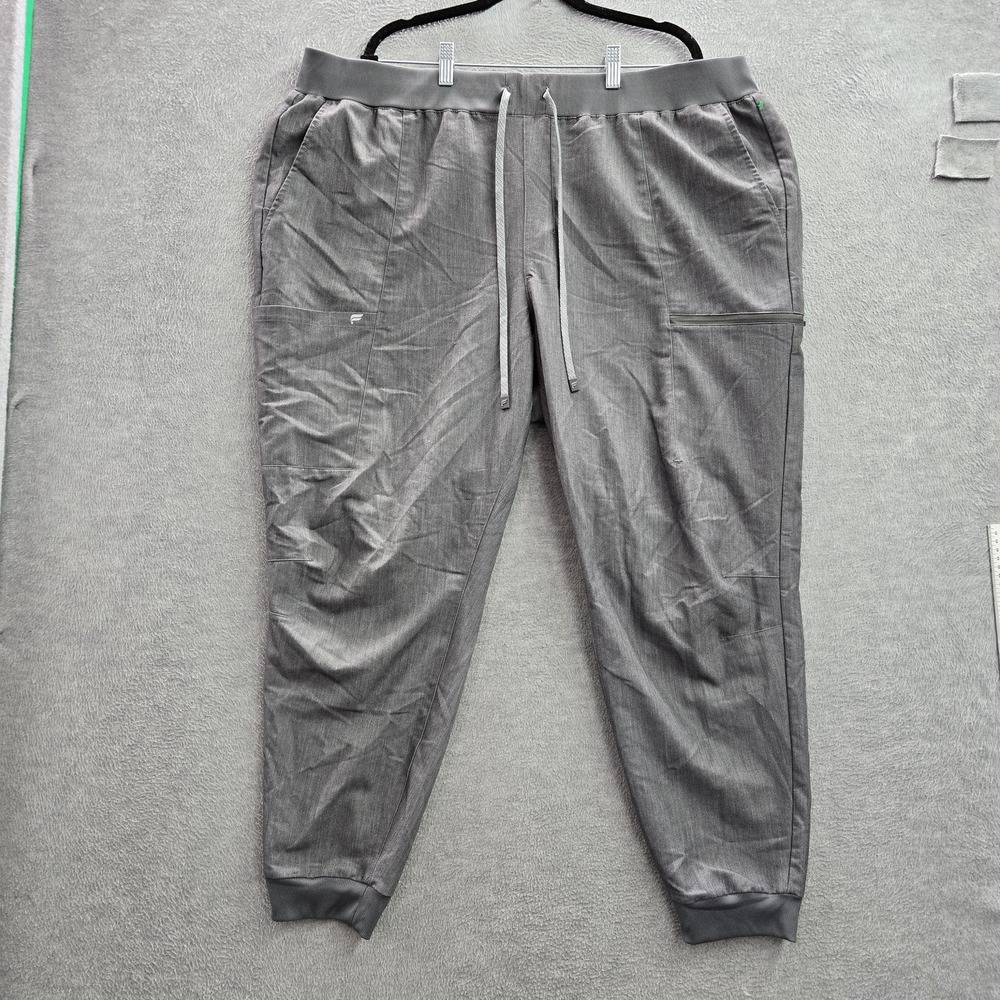 Fabletics‎ Women Scrub Pants 3X Gray Jogger Drawstring 28" Inseam